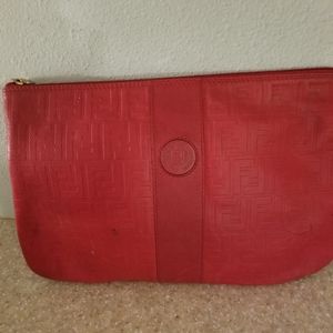 Vintage fendi Roma zucca clutch
